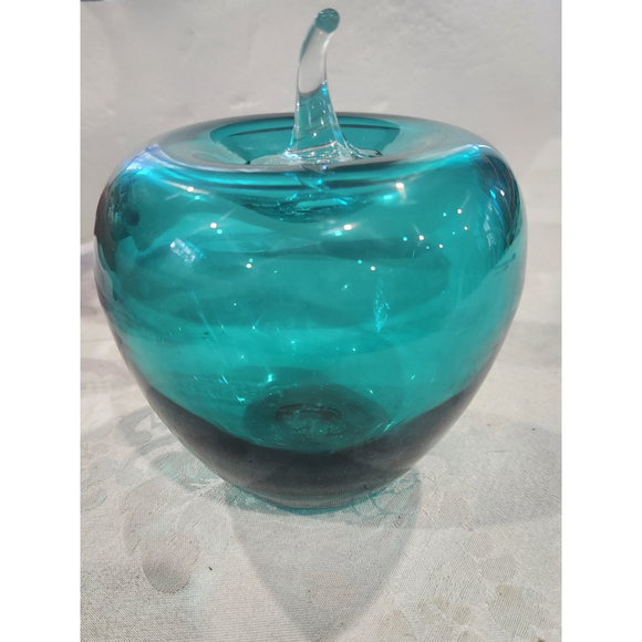BLENKO Other - Blenko MCM Glass Apple, Teal,EUC